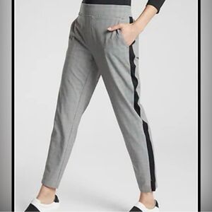 ATHLETA Brooklyn Ankle Pants (plaid w/ stripe)